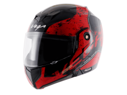 Vega Bolt color -Red & Black Helmet