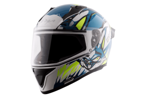 Vega Bolt Bunny - Blue & White  Helmet