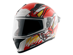 Vega Bolt Bunny - Orange & White Helmet