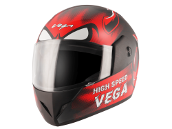 Vega Bolt color - Black & Red Helmet