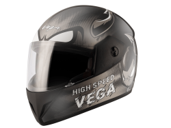 Vega Bolt color - Black & Grey Helmet