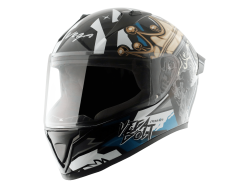 Vega Bolt Crown - Blue & Black Helmet