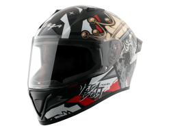 Vega Bolt Crown - Red & Black Helmet