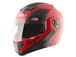 Vega Bolt color - Red & Black Helmet