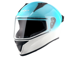 Vega Bolt Dual color - Neon Blue & White Helmet