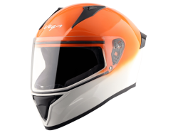 Vega Bolt Dual color - Orange & White Helmet