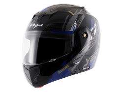 Vega Bolt color - Black & Blue Helmet