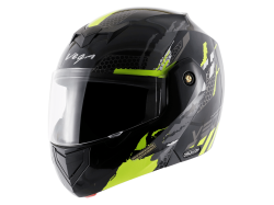 Vega Bolt color - Black & Neon Yellow Helmet