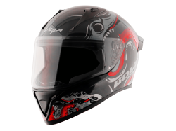 Vega Bolt color - Red & black Helmet