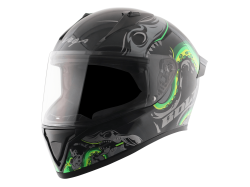 Vega Bolt color - Neon Green & black Helmet