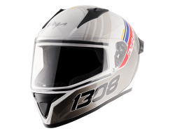 Vega Bolt color - White & Grey Helmet