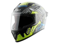 Vega Bolt color - Black & Neon Yellow Helmet