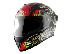 Vega Bolt color - Black & Green Helmet