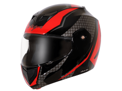 Vega Bolt color - Red & Black Helmet