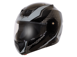 Vega Bolt color - Silver & Black Helmet