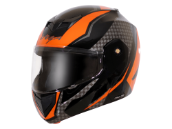 Vega Bolt color - Orange & Black Helmet