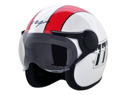 Vega Jet Helmet-White & Red