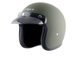 Vega Jet Helmet-Dull Battle Green