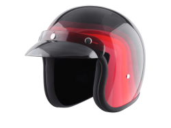 Vega Jet Helmet-Black & Red