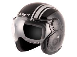 Vega Jet Helmet-Silver & Black