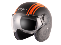 Vega Jet Helmet-Orange & Black