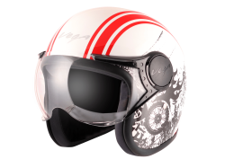 Vega Jet Helmet-Red & White