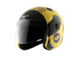 Vega Buds Helmet-Black & Yellow