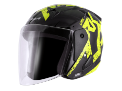 Vega Lark Helmet-Black & Neon Yellow