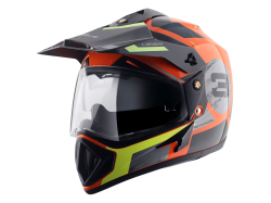 Vega Off Road Helmet-Black & Orange