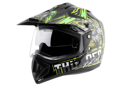 Vega Off Road Helmet-Black & Green