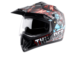 Vega Off Road Helmet-Black & Red