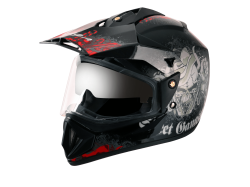 Vega Off Road Helmet-Black & Red