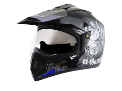 Vega Off Road Helmet-Black & Blue