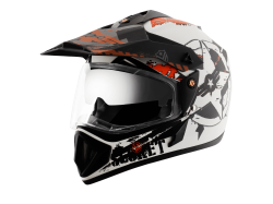 Vega Off Road Helmet-Black & White