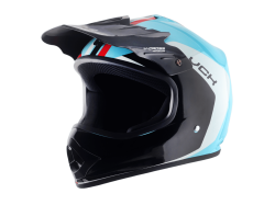 Vega V-cross Helmet-Black & Hex Blue