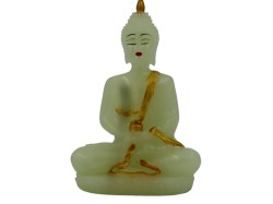 Handmade Gowtham Buddha Idol for Car Dashboard | Buddha Statue for Office Decor | Buddha Putla for homestand | Radiam Colour | Size 4inches Height