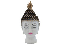 Handmade Gowtham Buddha Idol for Car Dashboard | Buddha Statue for Office Decor | Buddha Putla for homestand | White Colour | Size 5.5 inches Height