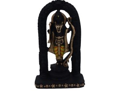 Handmade Prabu Ram Mandir for Car Dashboard | Stand for Office Décor | Ram Stand for homestand | Black Color | Size 7 inches Height