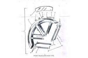 Jawa 250 front mudguard