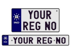 Bike Number Plate | Blue label