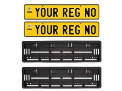 Taxi Car Number Plates and Frames | Yellow