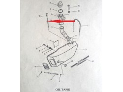 Yamaha RD350 oil tank level gauge