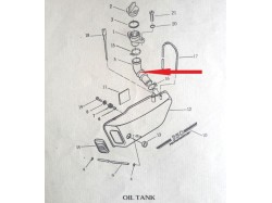 Yamaha RD350 oil tank boss connector