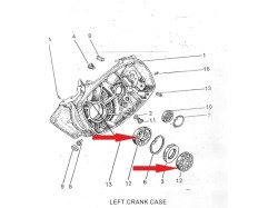 Yezdi Classic Left crankcase ball bearing 6305