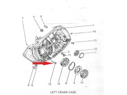 Yezdi Classic Left crankcase dowell bush set of 2