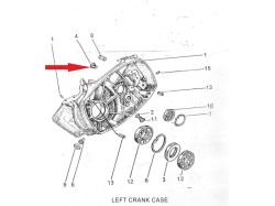 Yezdi Classic Left crankcase lay shaft bush