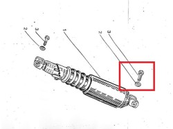 Yezdi Classic rear shock absorber fixing nut