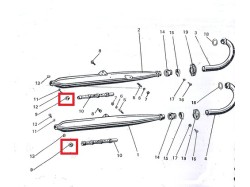 Yezdi Classic silencer end piece set